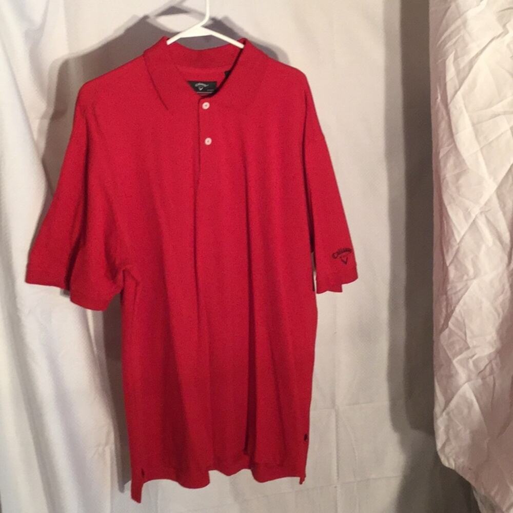 Callaway pique polo/golf shirt xl red worn once